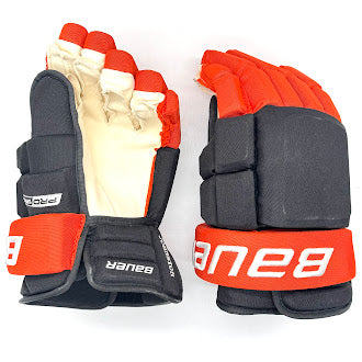 Bauer Pro Series - Gants de hockey NHL Pro Stock - Ross Johnston (noir/orange)